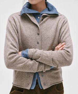 CASHMERE WOOL HIGHNECK CARDIGAN_6color
