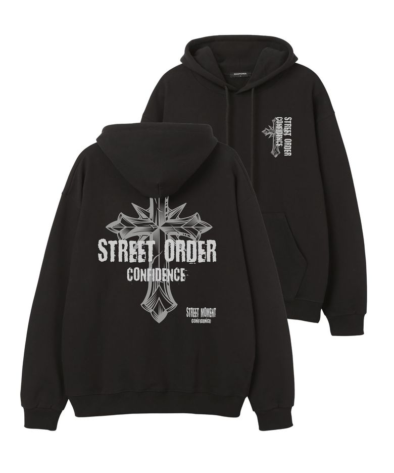 Cross Street 후드 (VLS0217) 블랙