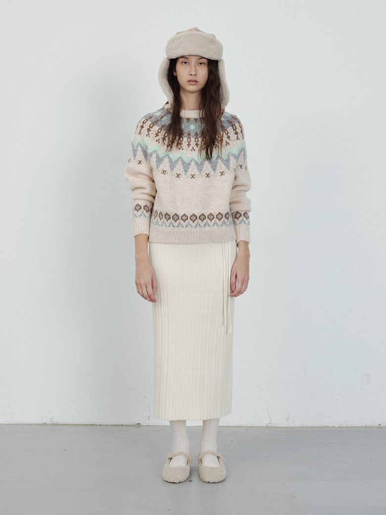 Soft Multi-Ribbed Knit Skirt (2color)