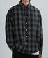플란넬 타탄 체크 셔츠 (블랙)