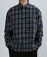 플란넬 타탄 체크 셔츠 (네이비)