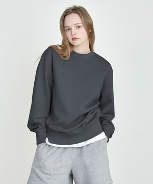 여성 CP쮸리 맨투맨 티셔츠 다크그레이 LYTS0201