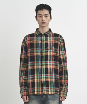 유틸리티 포켓 플라넬 셔츠 레드