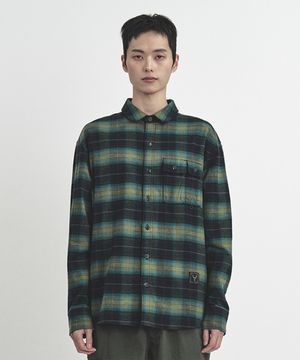 유틸리티 포켓 플라넬 셔츠 그린