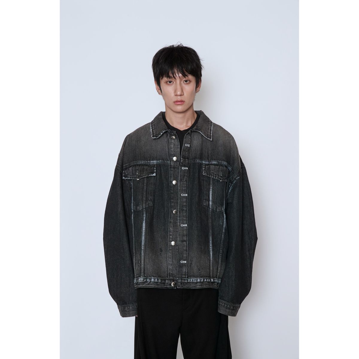 노이네타(NOITNETTA) 빈티지 브러쉬 데님 자켓