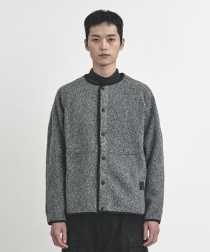 스웨터 라이크 하이브리드 자켓 차콜