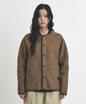 스웨터 라이크 하이브리드 자켓 브라운