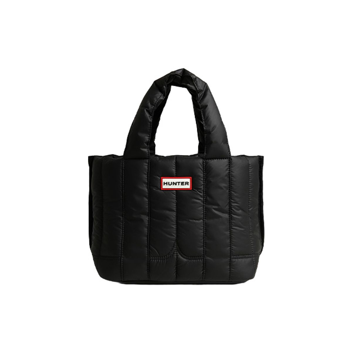 헌터(HUNTER) [UNISEX] 인트레피드 푸퍼 미니 토트백 - 블랙/레드로고 UBS1167KBMRBO