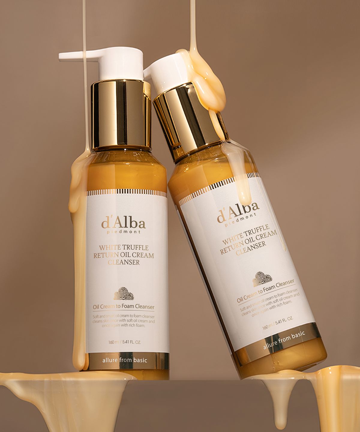 달바(D'ALBA) 화이트 트러플 리턴 오일 크림 클렌저 160ml+160ml (플립캡 포함)