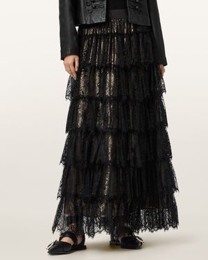 로리 레이스 맥시 스커트 W088RD-7081