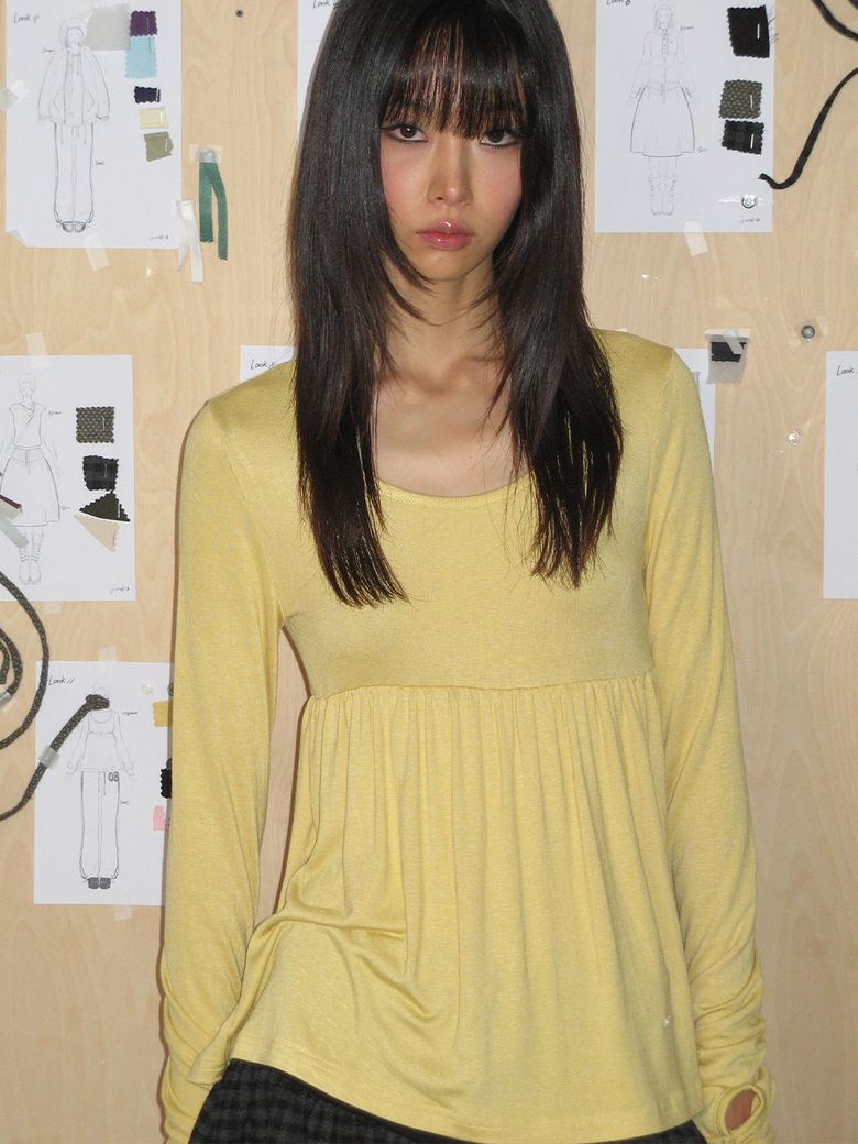 SILKY SCOOPNECK T (YELLOW)