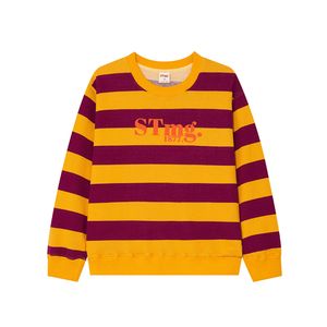 stmg 스퀘어 로고 스트라이프 맨투맨 옐로우