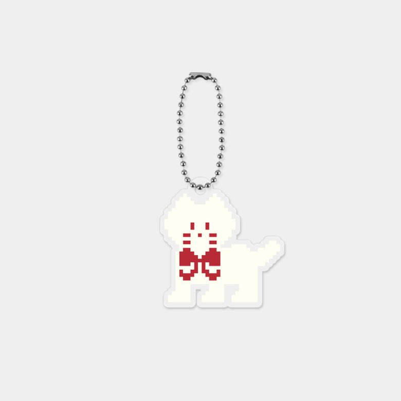 ribbon knit hey cat 아크릴키링