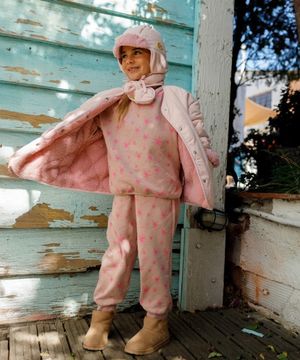 프릴 맨투맨 상하 세트 _코코아