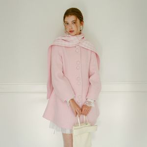 Cest_Scarf slim half coat