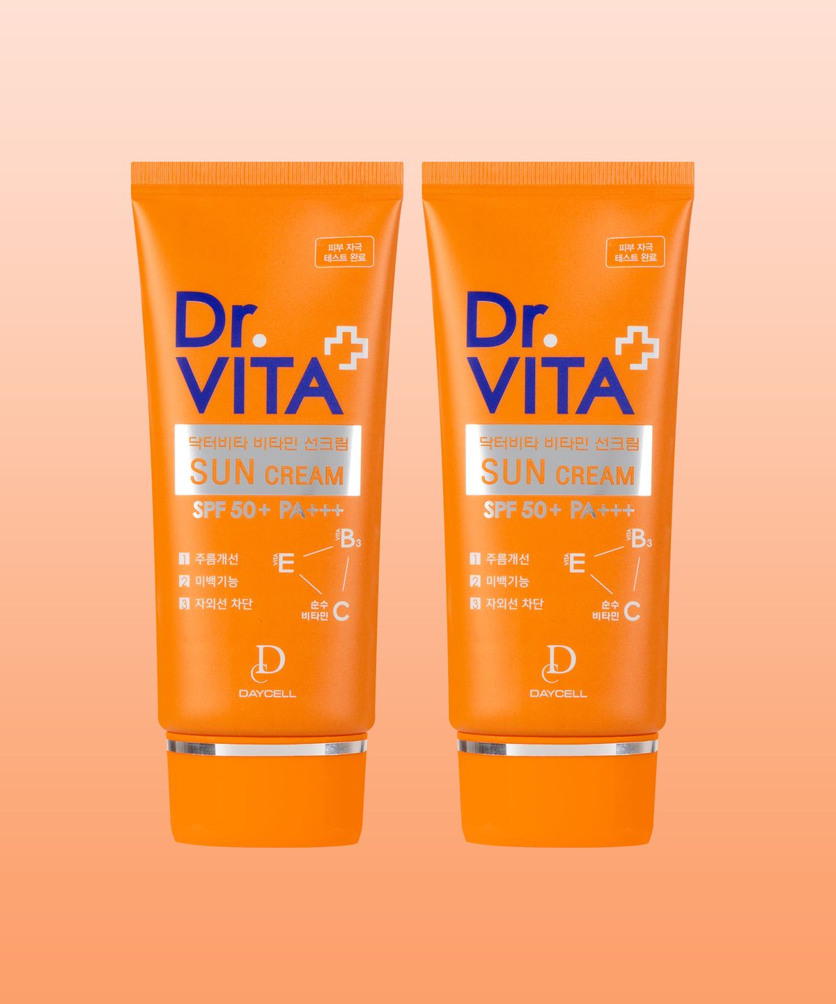 닥터비타(DRVITA) 미백, 주름개선, 자외선 차단 3중 기능성 비타민 선크림 50g (SPF 50+ PA+++) x 2개