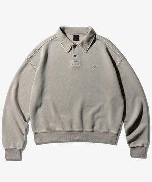 에즈 피그먼트 카라 맨투맨 크림그레이 SJMT6917