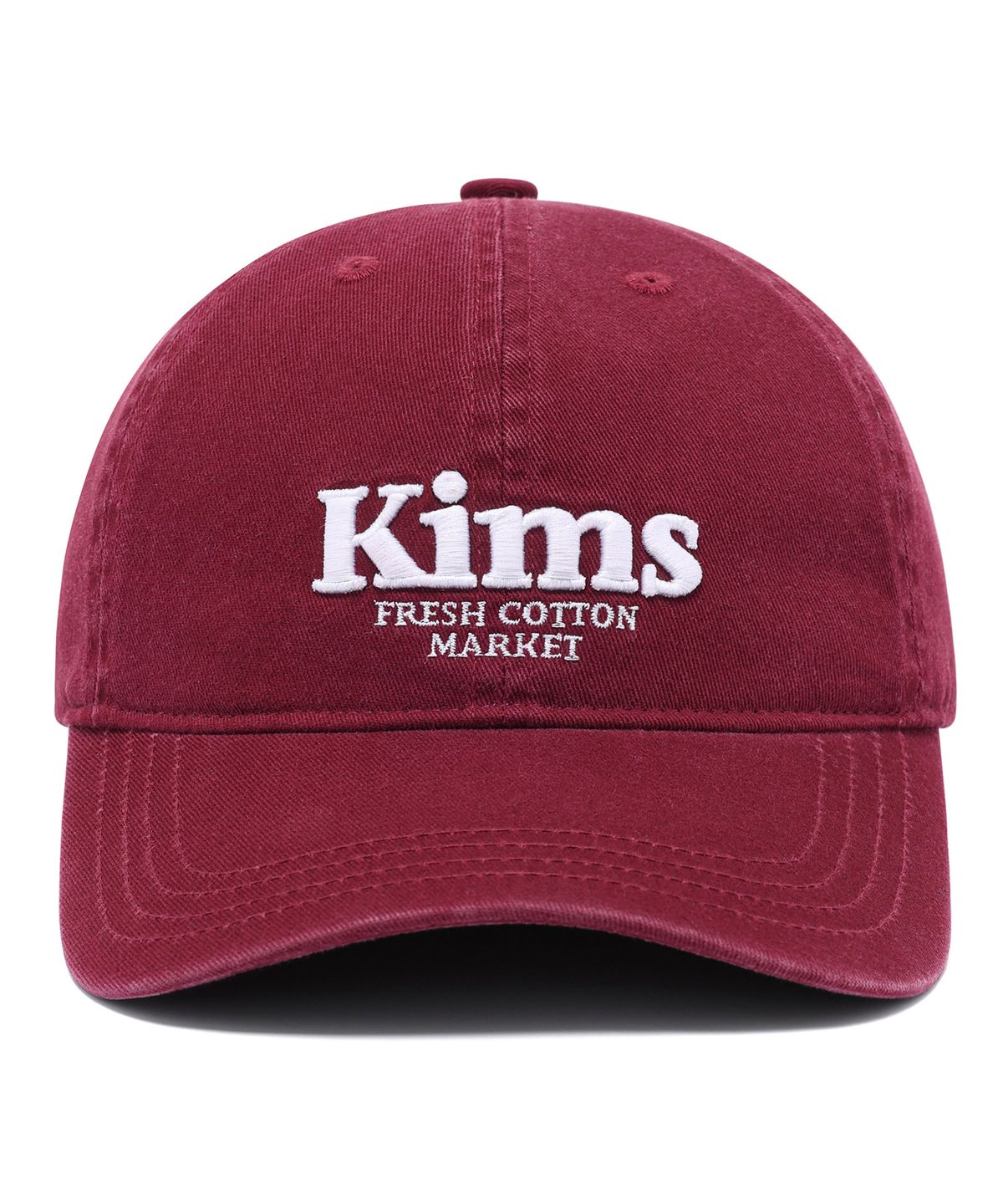 킴스 프레시 코튼 마켓(KIMS FRESH COTTON MARKET) Kims Bam Logo Ball Cap Burgundy