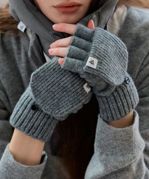 [2PACK] 포미 니트 핑거리스 손모아 반장갑