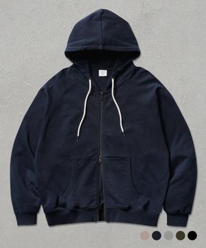 라운드컷 헤비코튼 후드집업 네이비 ISHD4738