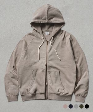 라운드컷 헤비코튼 후드집업 모카 ISHD4738