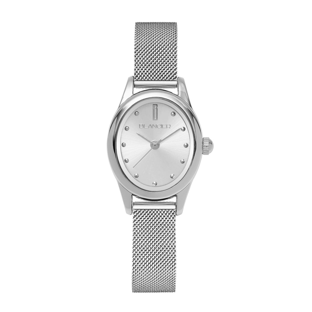블랑시에르(BLANCIER) 레오니 실버 도트 BW10915L-WWWM 여자 메탈 시계