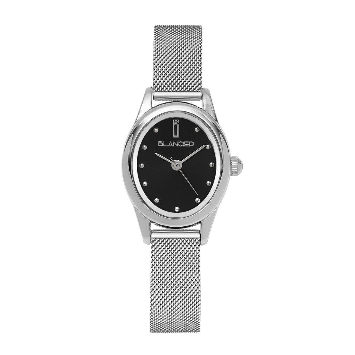 블랑시에르(BLANCIER) 레오니 블랙 도트 BW10915L-WBWM 여자 메탈 시계
