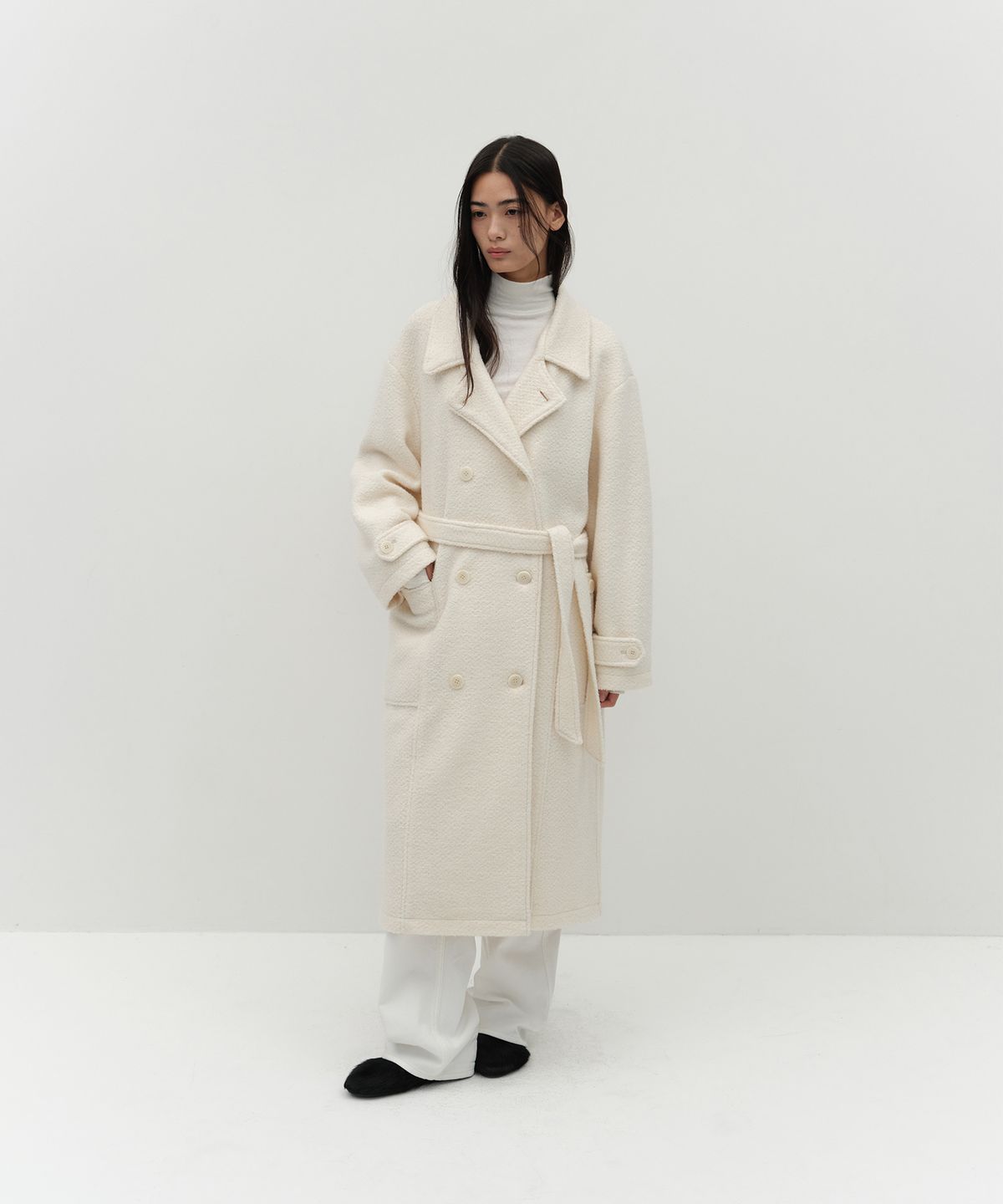 로우타이드(LOW TIDE) WOOL BOUCLE COAT [IVORY]