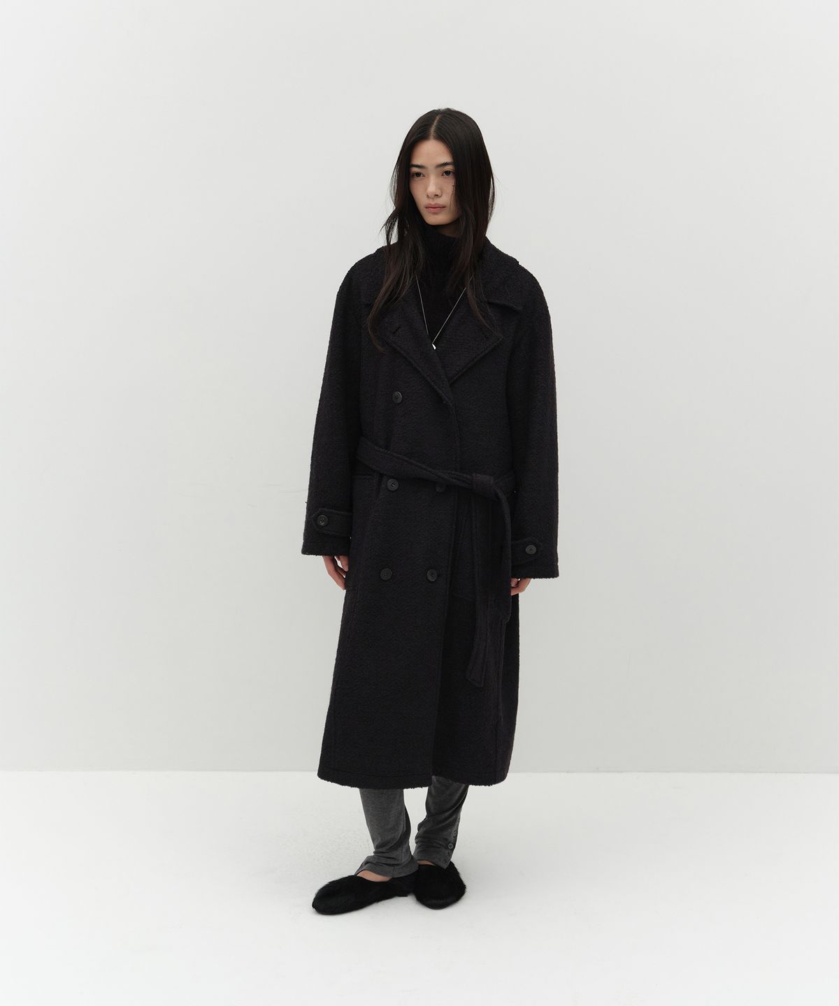 로우타이드(LOW TIDE) WOOL BOUCLE COAT [BLACK]