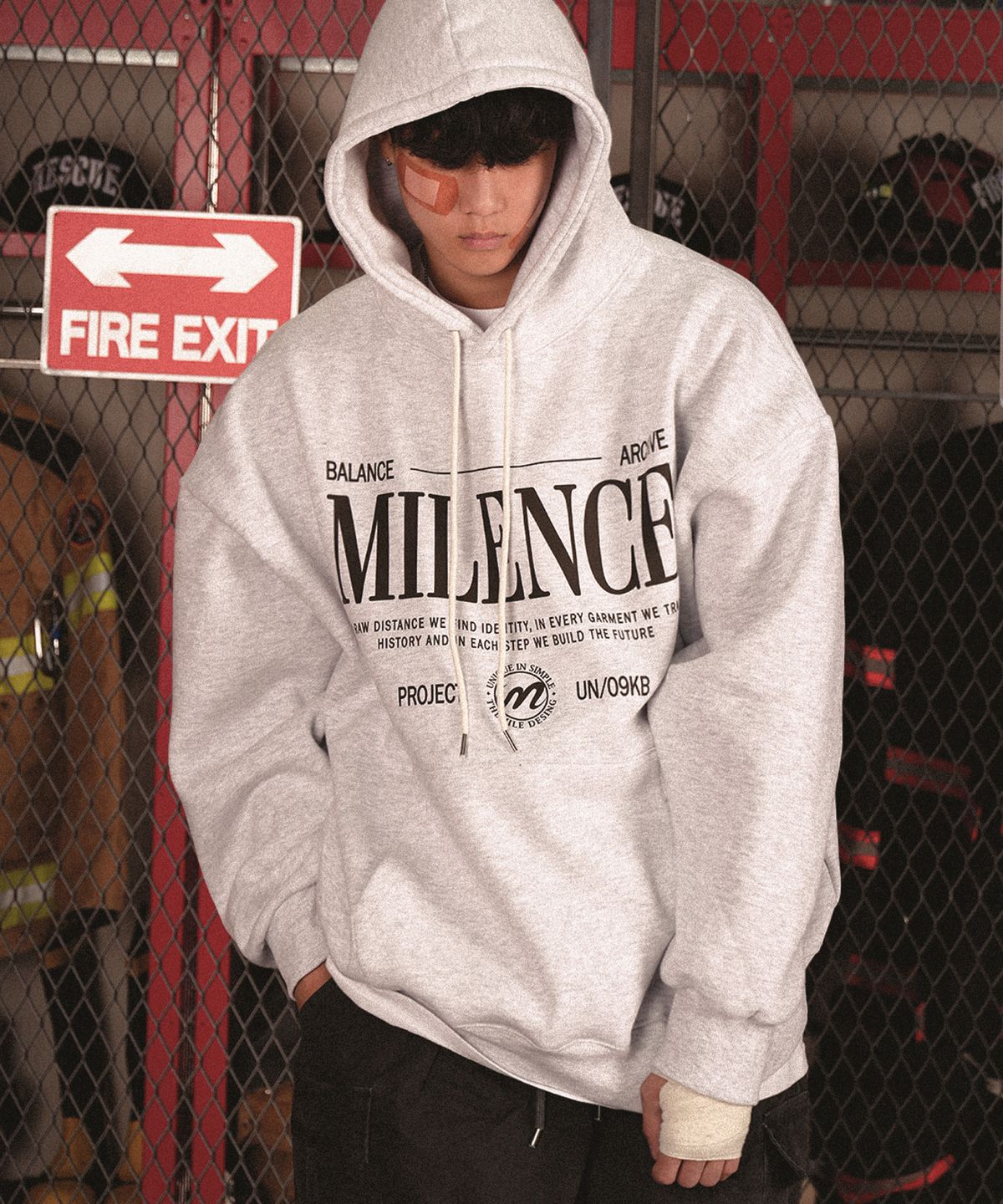 더마일(THEMILE) MILENCE HOODIE_OATMEAL