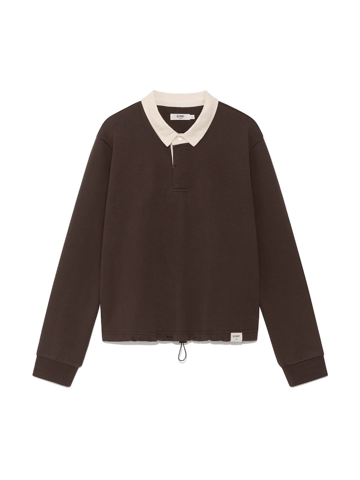 글로니(GLOWNY) G CONTRAST POLO LONG SLEEVE (BROWN)
