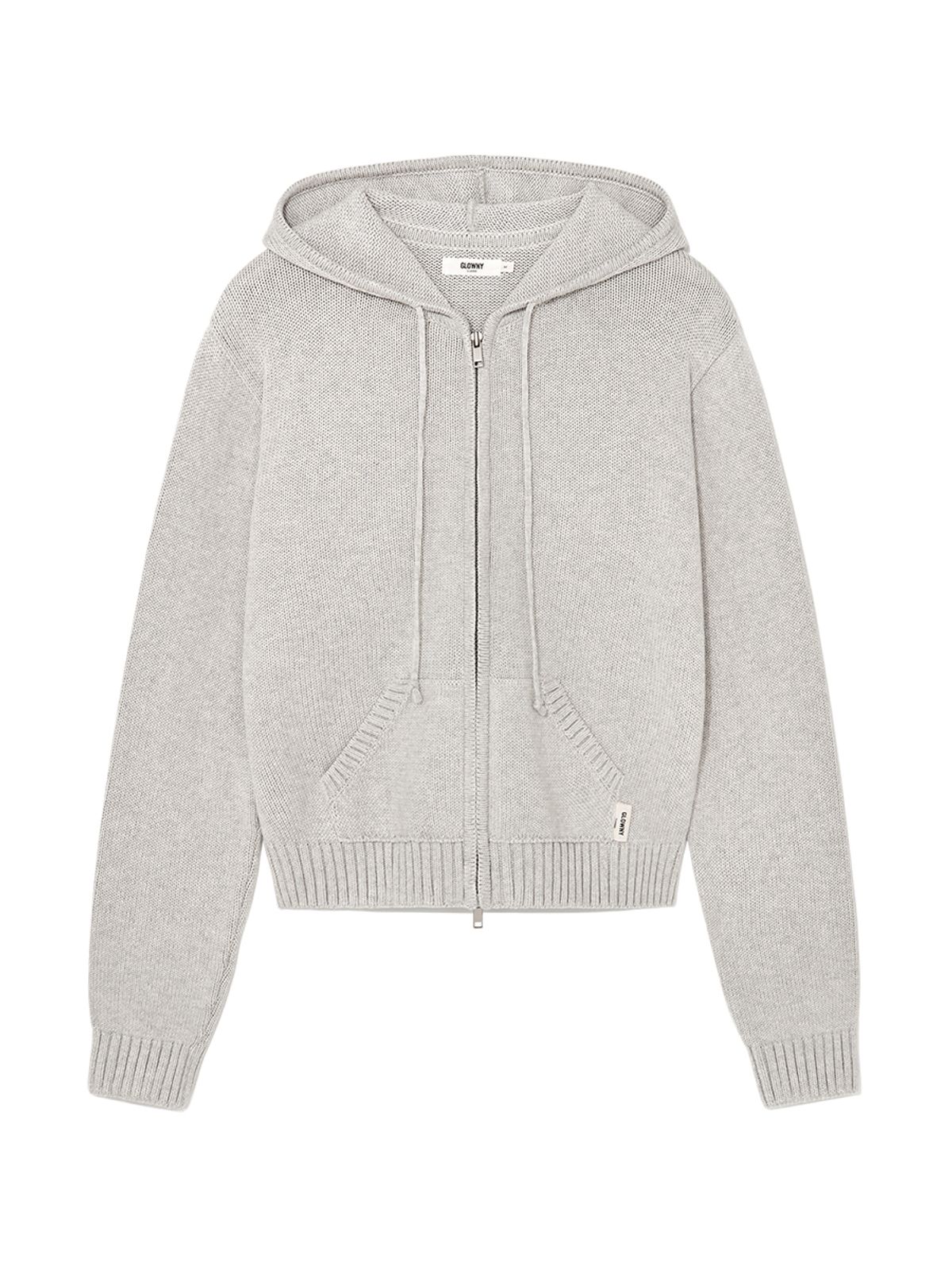 글로니(GLOWNY) G CLASSIC KNIT ZIP UP (GRAY)