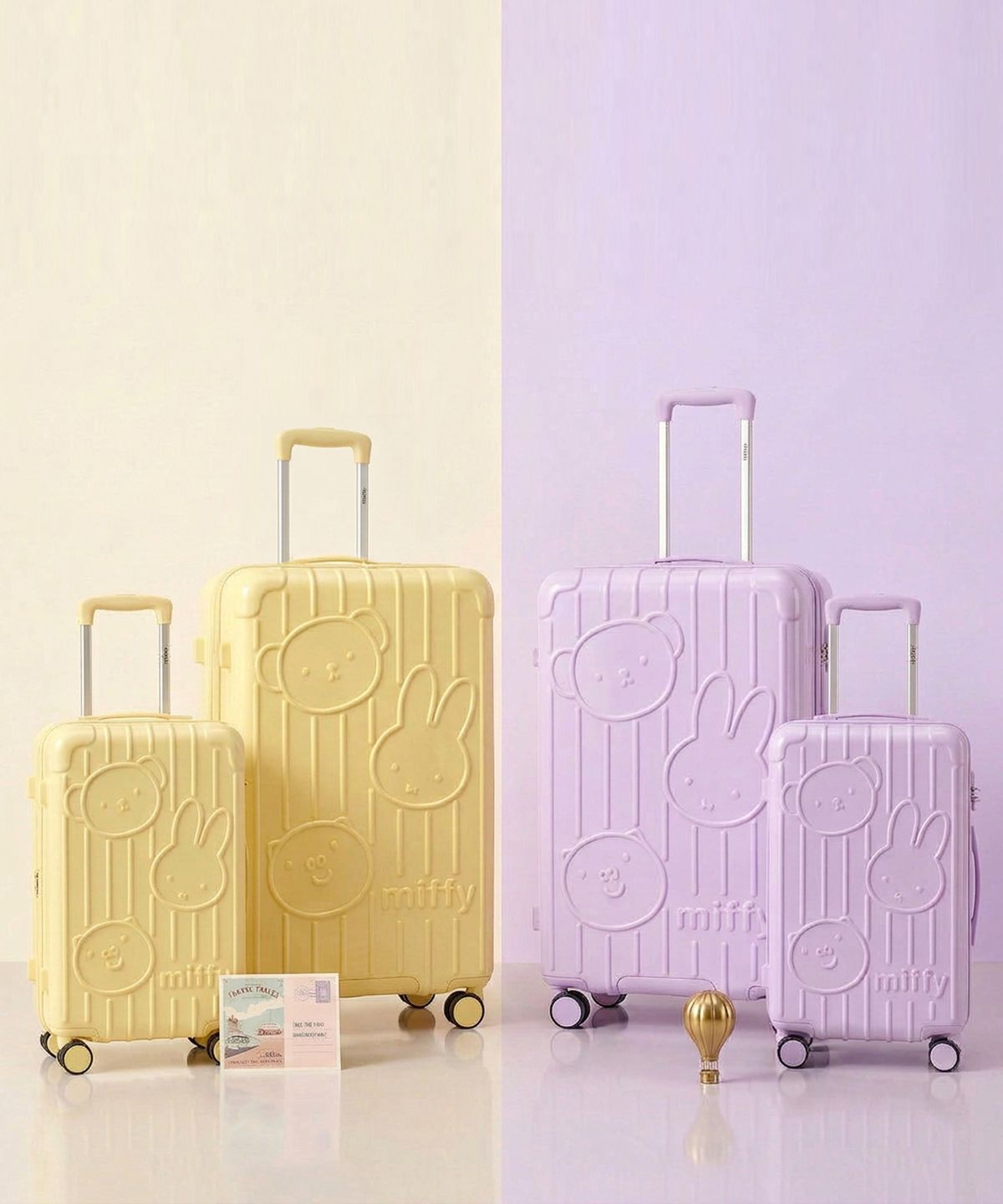 미피(MIFFY) 프렌즈 기내용 수하물용 캐릭터 캐리어 57cm 74cm
