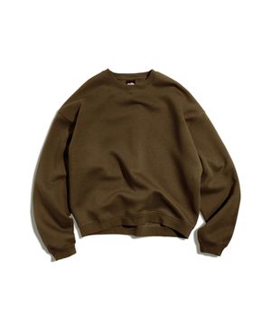 어반 스트레이트 크롭 맨투맨 티셔츠 브라운 FMT900C