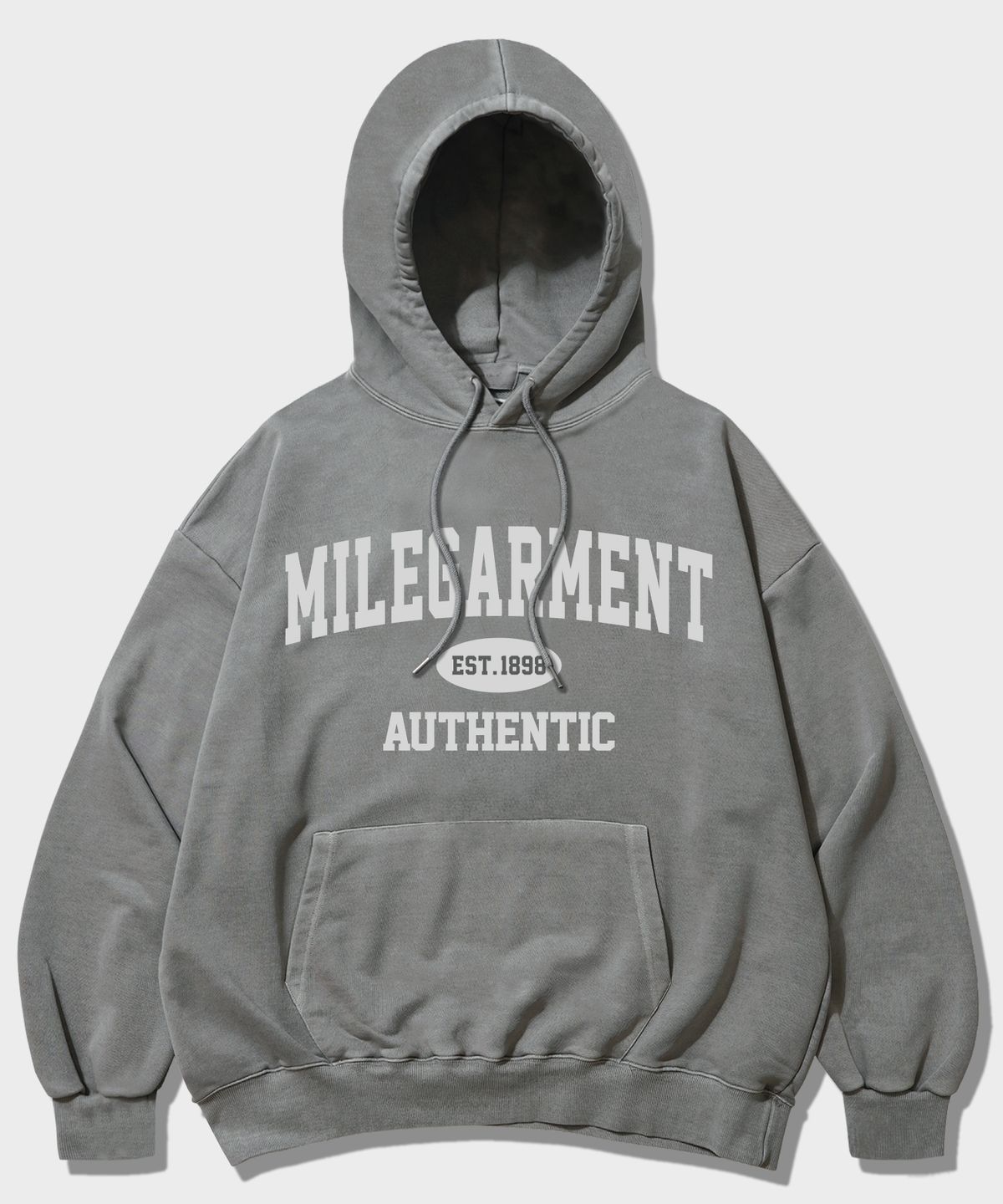 더마일(THEMILE) MILEGARMENT AUTHENTIC HOODIE_PIGMENT GRAY