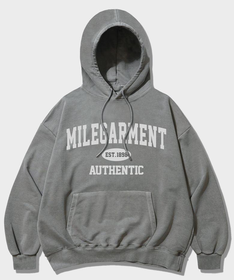 MILEGARMENT AUTHENTIC HOODIE_PIGMENT GRAY