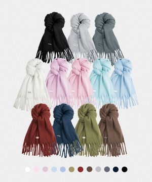 [2PACK] 스노우 브러쉬드 머플러_12colors