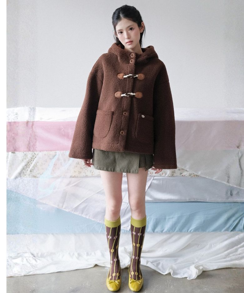 Everyday Hooded Duffle Coat 4colors