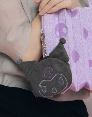 Denim Mini Pouch Kuromi Washed Charcoal