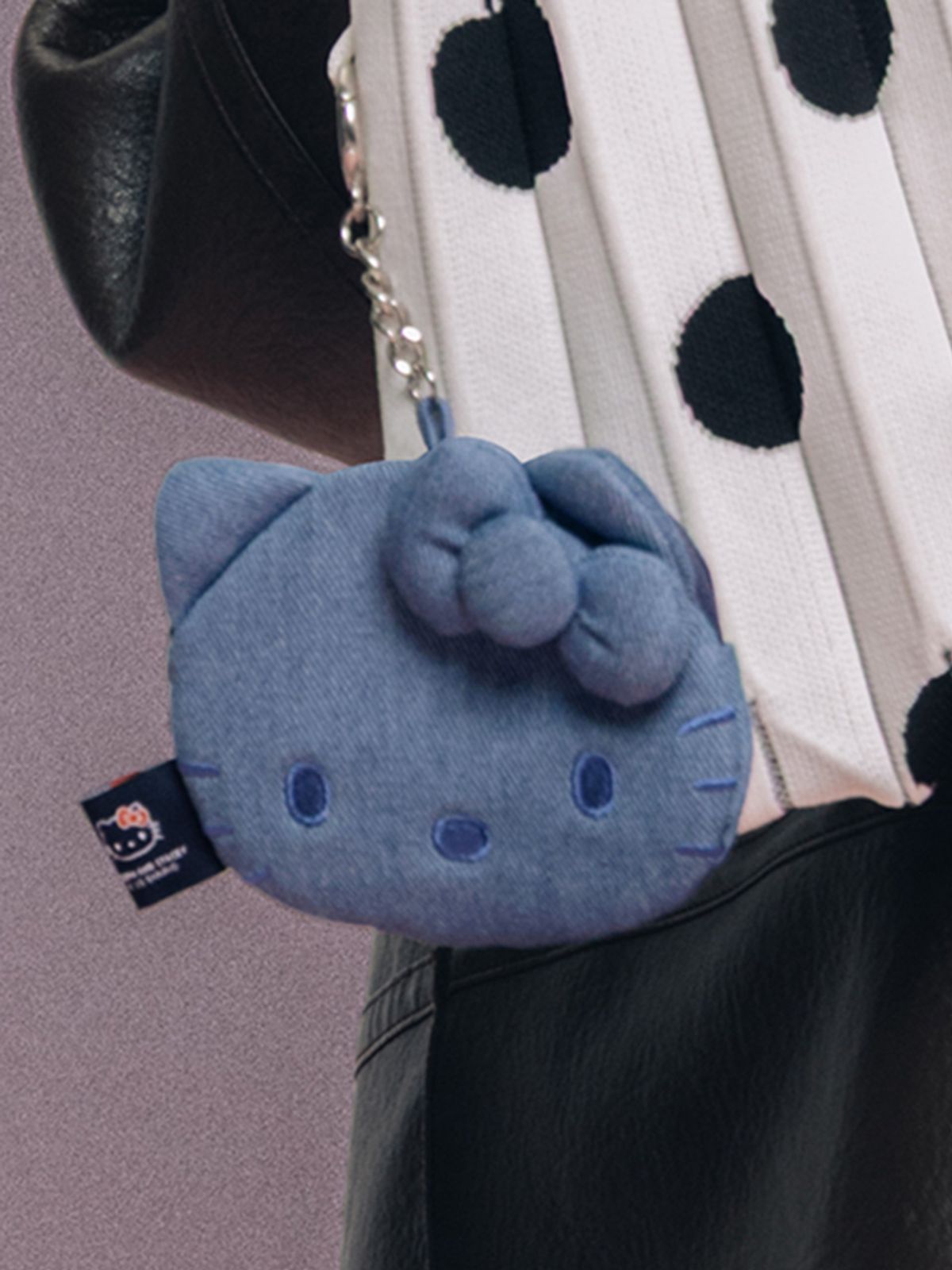 조셉앤스테이시(JOSEPH&STACEY) Denim Mini Pouch Hello Kitty Washed Blue