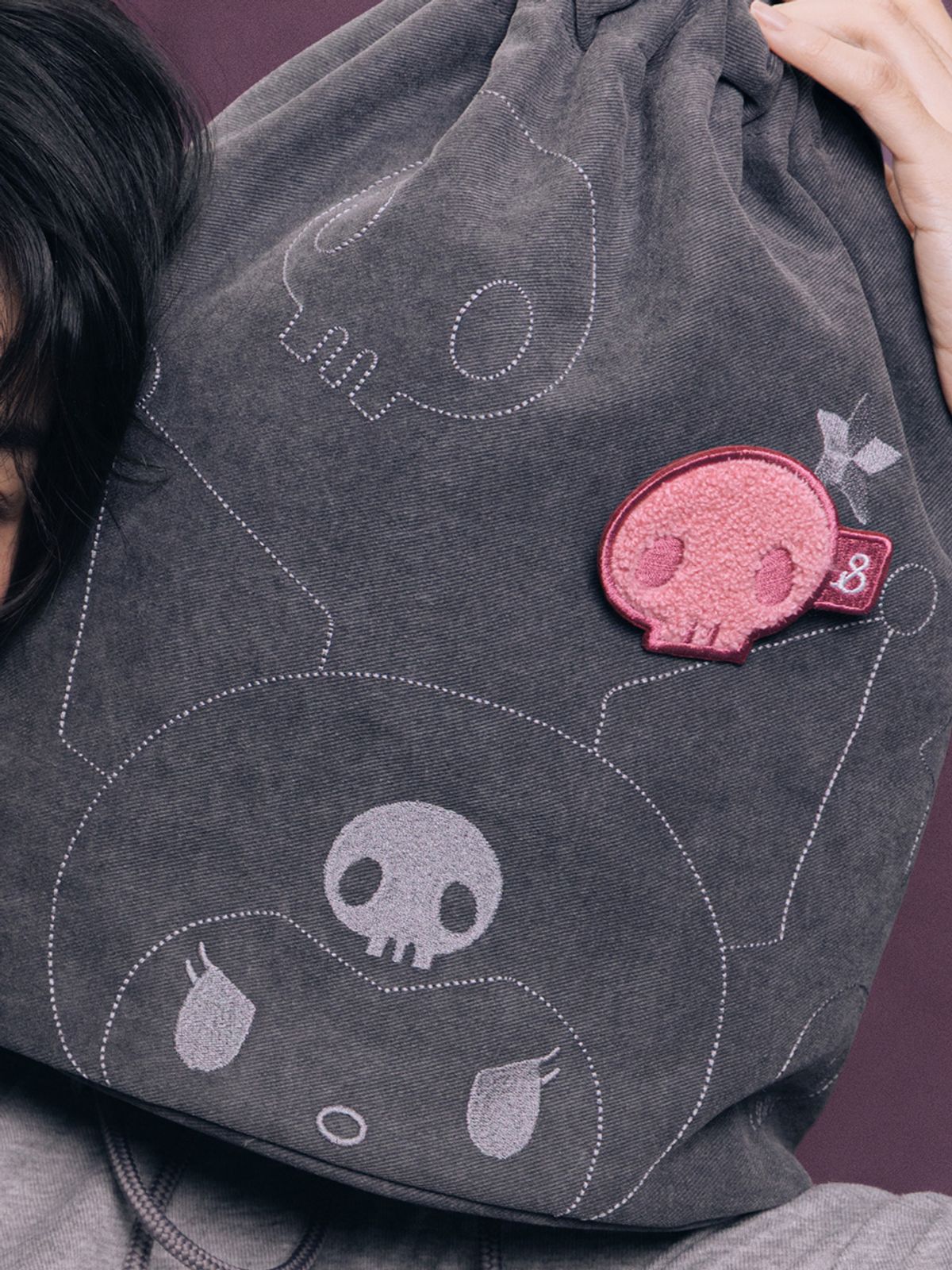 조셉앤스테이시(JOSEPH&STACEY) Lucky Kuromi Boucle Wappen Gentle Skull