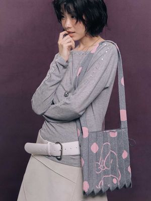 Lucky Pleats Knit Crossbody M Dot My Melody (ALL)