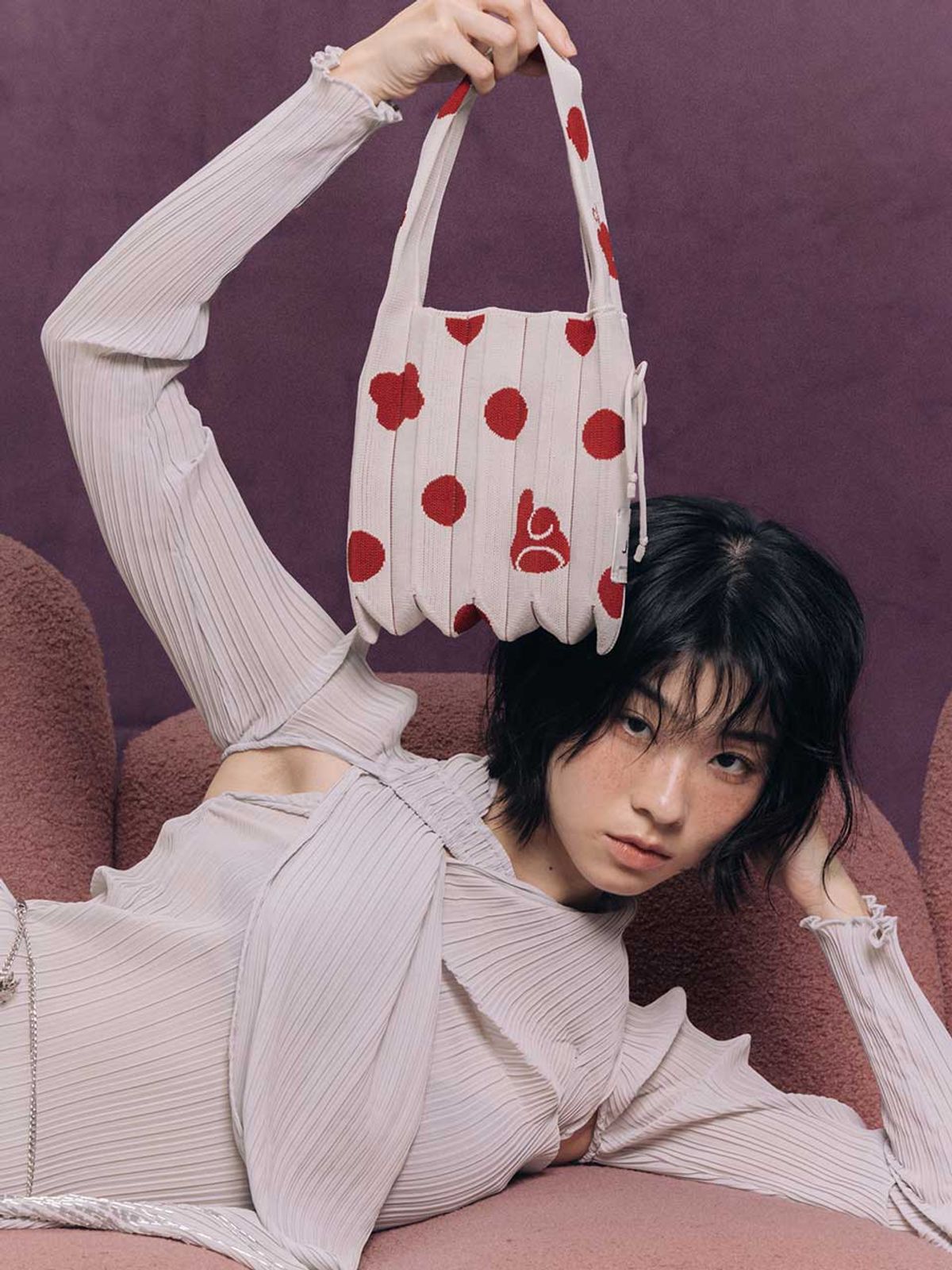 조셉앤스테이시(JOSEPH&STACEY) Lucky Pleats Knit S Dot My Melody (ALL)