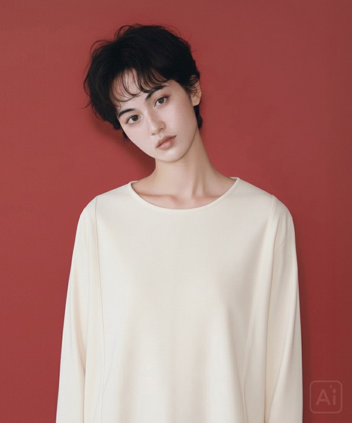 다이아몬드 레이라(DIAMOND LAYLA) Modal Second Layer Longsleeve T101 Ivory