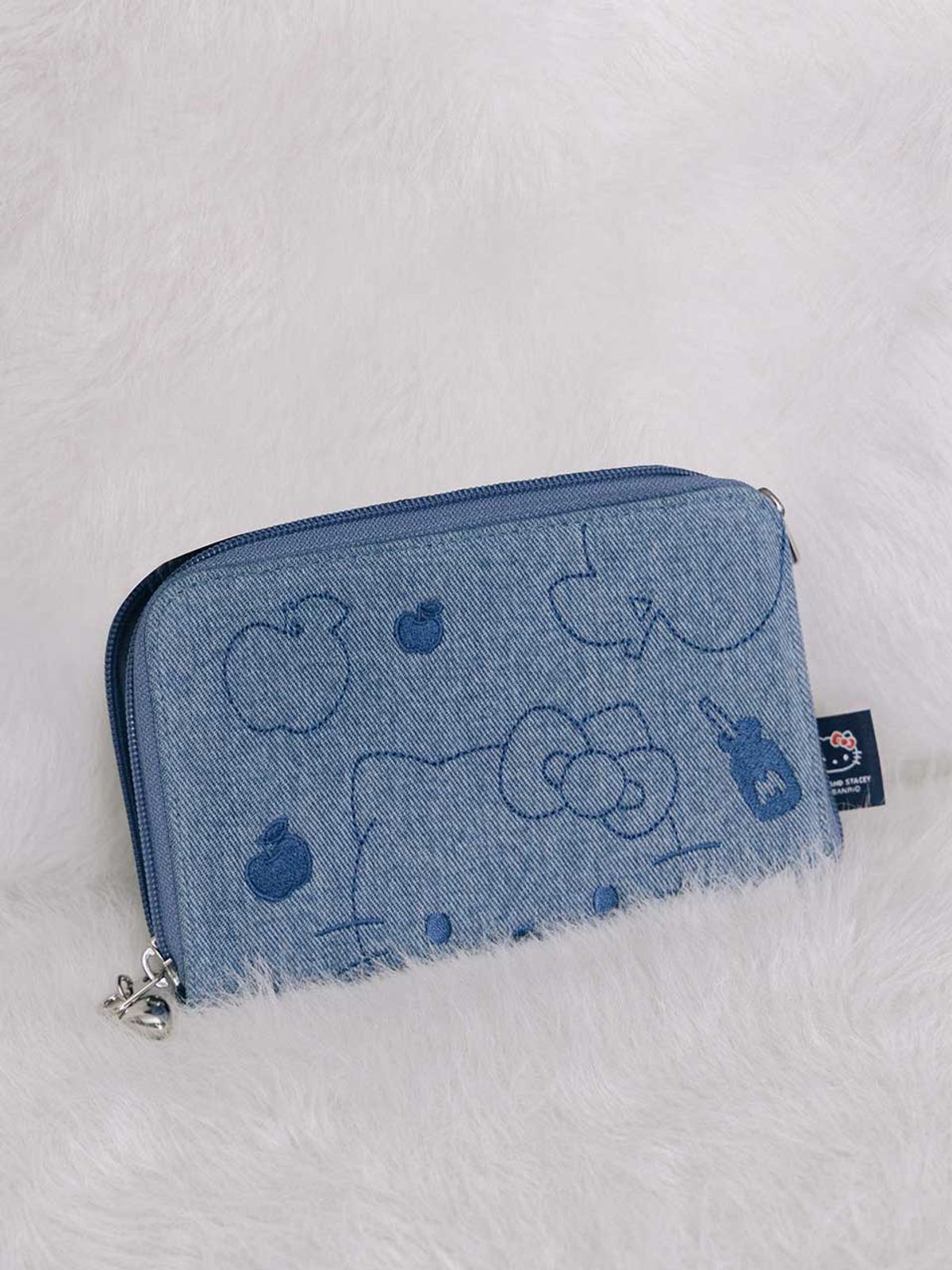 조셉앤스테이시(JOSEPH&STACEY) Denim Travel Cross Wallet Hello Kitty Washed Blue