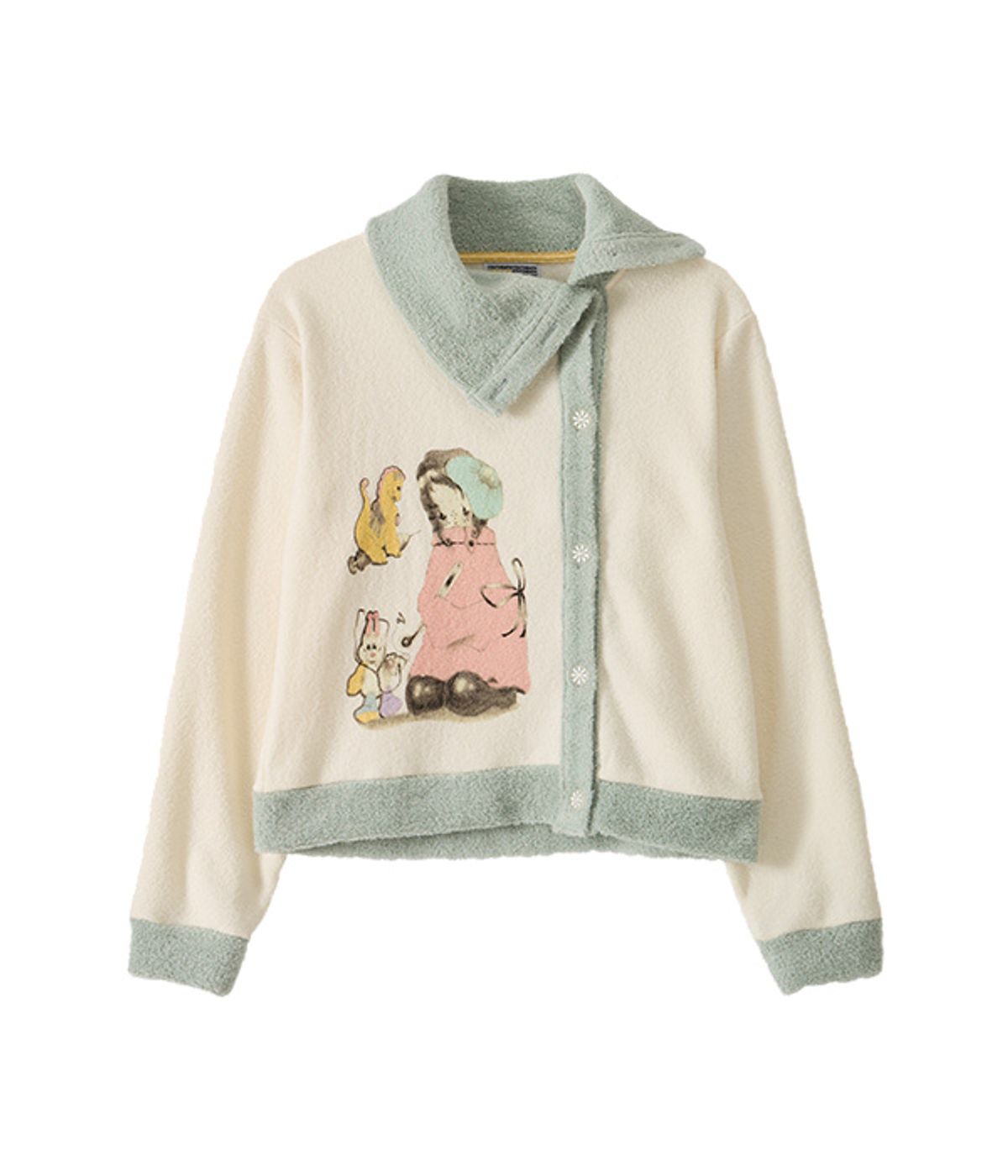 유쓰배쓰(YOUTHBATH) Slanted Button Cardigan