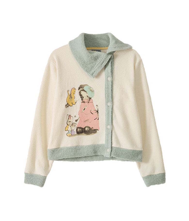 Slanted Button Cardigan