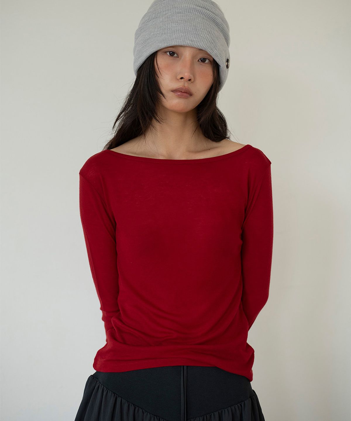 온스카(ONSKA) SOFT BOATNECK T (RED)