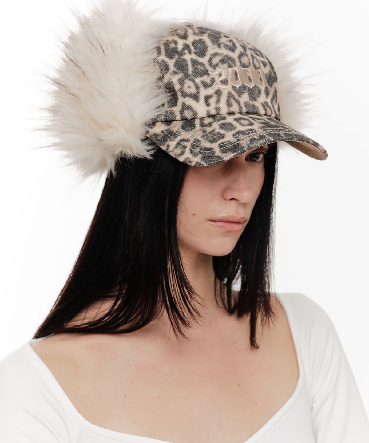 2000아카이브스(2000ARCHIVES) 2000 FUR EARFLAP CAP (LEOPARD)