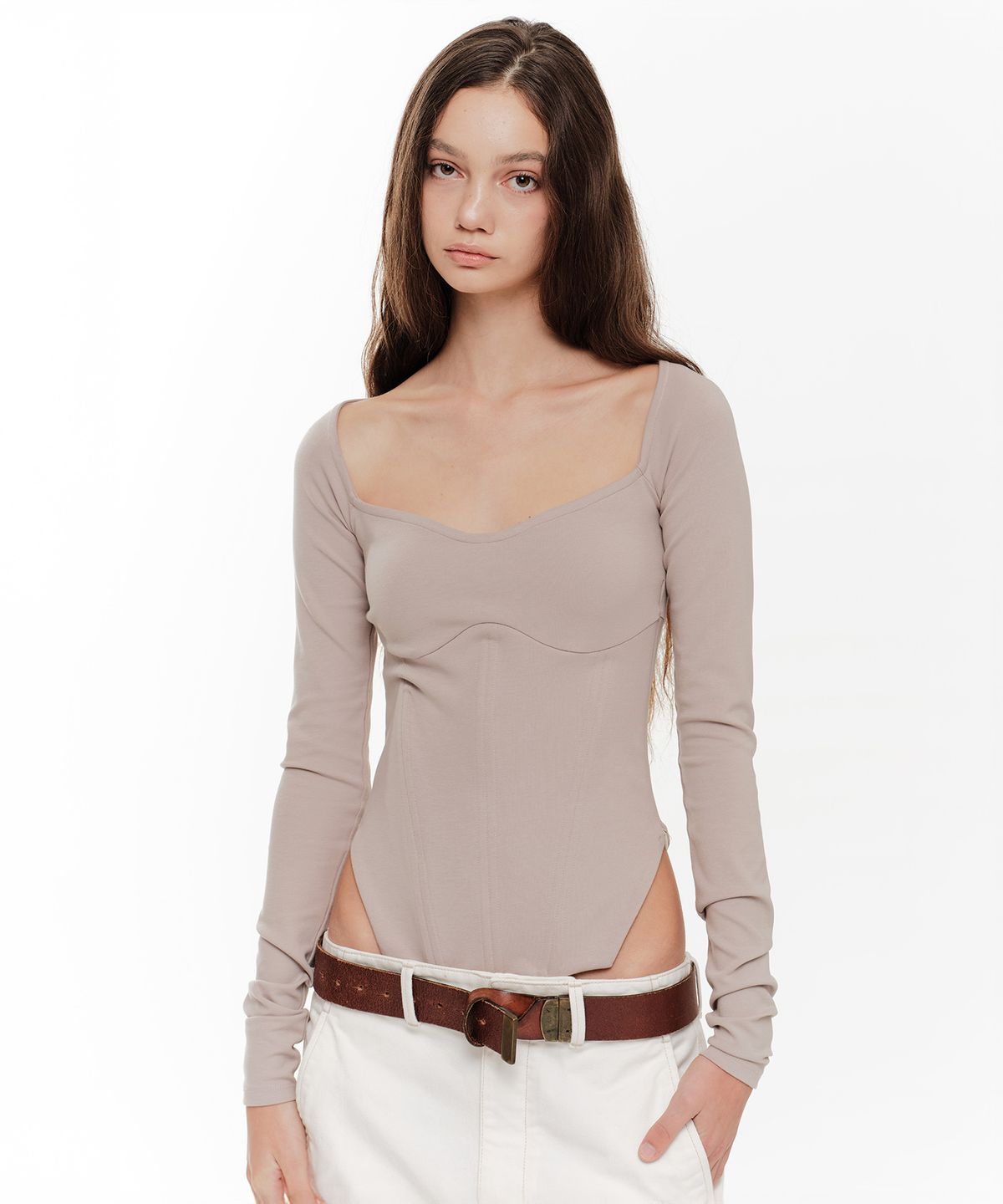 2000아카이브스(2000ARCHIVES) EL CORSET TOP (MOCHA)